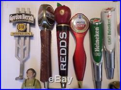 Beer Keg Tap Handle Lot of 14 Different Some Rare Stone Redd Heineken Killian's
