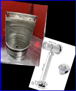 Beer Keg Urinal Branded Edition-with Manual Push Flush Valve Complete Set