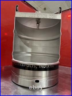 Beer Keg Urinal Branded Edition-with Manual Push Flush Valve Complete Set