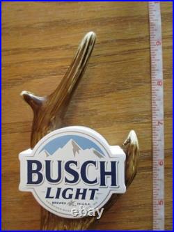Beer Tap Busch Light Hunter Deer Antler Handle Brand New in Original Box