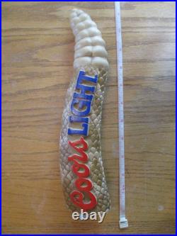 Beer Tap Coors Light Rattlesnake Tail Handle EUC