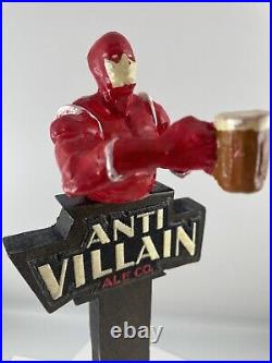 Beer Tap Handle Anti Villain Ale Beer Tap Handle Rare Figural Superhero Beer Tap