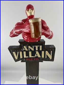 Beer Tap Handle Anti Villain Ale Beer Tap Handle Rare Figural Superhero Beer Tap