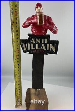 Beer Tap Handle Anti Villain Ale Beer Tap Handle Rare Figural Superhero Beer Tap