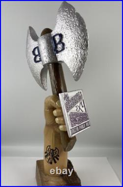 Beer Tap Handle Bavarian Barbarian IPA Beer Tap Handle Rare Figural Axe Beer Tap