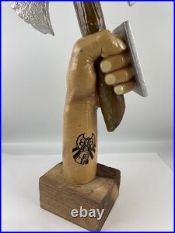 Beer Tap Handle Bavarian Barbarian IPA Beer Tap Handle Rare Figural Axe Beer Tap