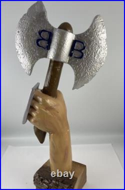 Beer Tap Handle Bavarian Barbarian IPA Beer Tap Handle Rare Figural Axe Beer Tap