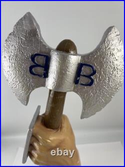 Beer Tap Handle Bavarian Barbarian IPA Beer Tap Handle Rare Figural Axe Beer Tap