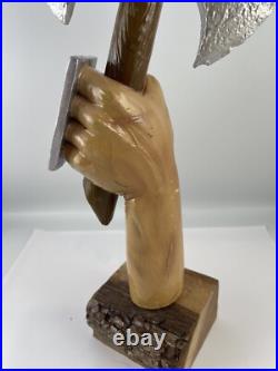 Beer Tap Handle Bavarian Barbarian IPA Beer Tap Handle Rare Figural Axe Beer Tap