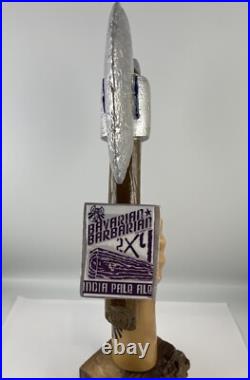 Beer Tap Handle Bavarian Barbarian IPA Beer Tap Handle Rare Figural Axe Beer Tap