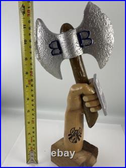 Beer Tap Handle Bavarian Barbarian IPA Beer Tap Handle Rare Figural Axe Beer Tap
