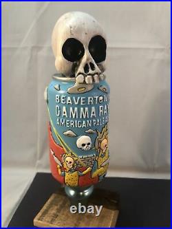 Beer Tap Handle Beavertown Gamma Ray Beer Tap Handle Rare Figural Skull Can Tap