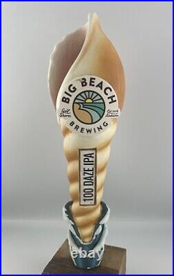 Beer Tap Handle Big Beach 100 Daze IPA Beer Tap Handle Figural Seashell Beer Tap Beer Tap Handle Big Beach 100 Daze IPA Beer Tap Handle Figural Seashell Beer Tap