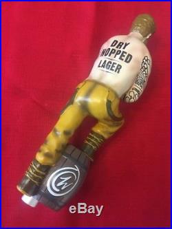 Beer Tap Handle Charlie Wells Dry Hopped Lager Beer Tap Handle Figural Beer Tap