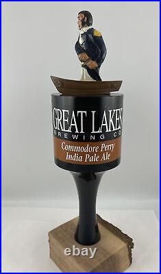 Beer Tap Handle Great Lakes Commodore Perry IPA Beer Tap Handle Figural Beer Tap