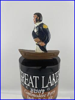 Beer Tap Handle Great Lakes Commodore Perry IPA Beer Tap Handle Figural Beer Tap