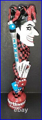 Beer Tap Handle Joker Northwest Brewing Company Cards Dice Jester TAPHANDLES GUC