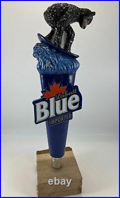 Beer Tap Handle Labatt Blue Surfing Bear Beer Tap Handle Figural Beer Tap Handle