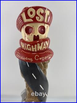Beer Tap Handle Lost Highway Brewing Beer Tap Handle Rare Figural Skull Beer Tap