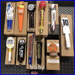 Beer Tap Handle Lot Of 10 + 2 Toppers Shock Top Coors Brand New In Boxes