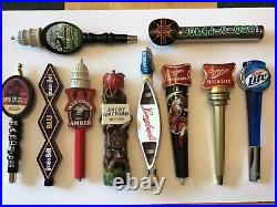 Beer Tap Handle Lot Of 10 Miller Leinenkugel's Wisconsin Amber Angry Orchard