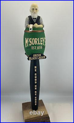 Beer Tap Handle McSorley's Irish Black Lager Beer Tap Handle Figural Tap Handle