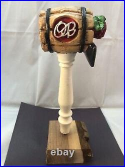 Beer Tap Handle Oaken Barrel Razz Wheat Beer Tap Handle Figural Beer Tap Handle