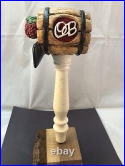 Beer Tap Handle Oaken Barrel Razz Wheat Beer Tap Handle Figural Beer Tap Handle