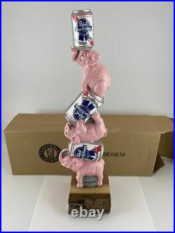 Beer Tap Handle Pabst Pink Elephant Beer Tap Handle Figural PBR Beer Tap Handle