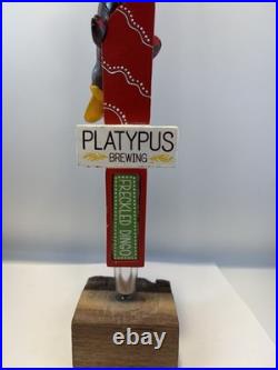 Beer Tap Handle Platypus Brewing Beer Tap Handle Figural Freckled Dingo Beer Tap