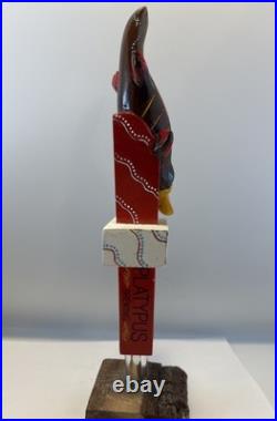 Beer Tap Handle Platypus Brewing Beer Tap Handle Figural Freckled Dingo Beer Tap