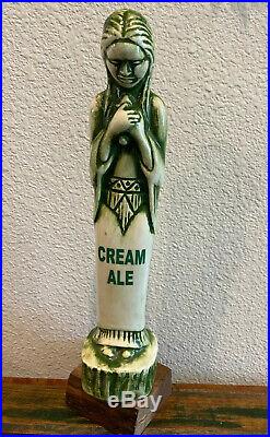 Beer Tap Handle Shaftebury Cream Ale Beer Tap Handle Rare Figural Girl Beer Tap