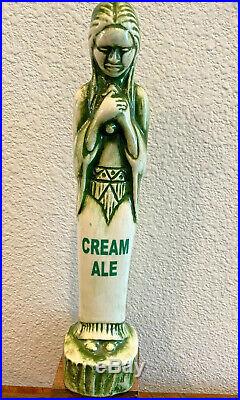 Beer Tap Handle Shaftebury Cream Ale Beer Tap Handle Rare Figural Girl Beer Tap