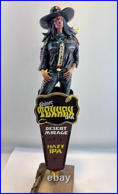 Beer Tap Handle Shiner Texhex Hazy IPA Beer Tap Handle Figural Girl Tap Handle