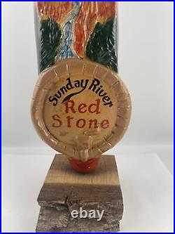Beer Tap Handle Sunday River Red Stone Beer Tap Handle Rare Figural Tap Handle