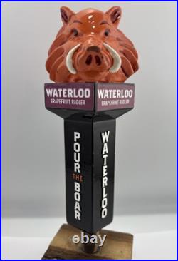 Beer Tap Handle Waterloo Brewing Beer Tap Handle Figural Warthog Beer Tap Handle
