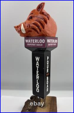Beer Tap Handle Waterloo Brewing Beer Tap Handle Figural Warthog Beer Tap Handle