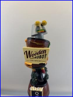 Beer Tap Handle Wooden Robot Brewery Beer Tap Handle Figural Beer Tap Handle