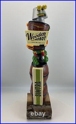 Beer Tap Handle Wooden Robot Simtra Beer Tap Handle Figural Beer Tap Handle