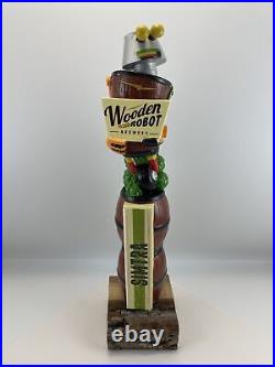 Beer Tap Handle Wooden Robot Simtra Beer Tap Handle Figural Beer Tap Handle