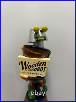 Beer Tap Handle Wooden Robot Woodenator Beer Tap Handle Figural Beer Tap Handle