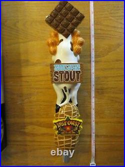Beer Tap Lost Coast Choc Peanut Butter Milk Stout Cow Handle New in Original Box