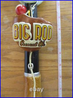Beer Tap Miami Big Rod Coconut Ale Reel Fish Handle Brand New in Original Box