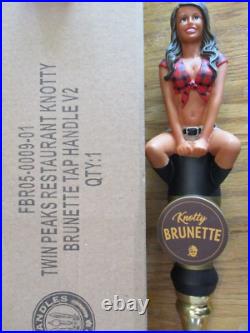 Beer Tap Twin Peaks Knotty Brunette Handle Brand New in Original Box