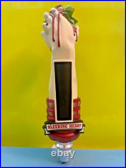 Bleeding Heart Brewing BEER KEG Tap Handle 10 Palmer ALASKA AK Alaskan Brewery