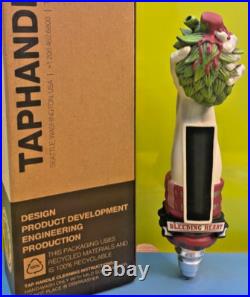 Bleeding Heart Brewing BEER KEG Tap Handle 10 Palmer ALASKA AK Alaskan Brewery