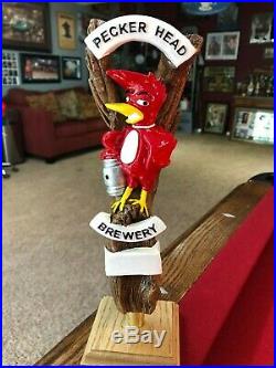 Brand New And Rare Peckerhead Brewery Woodpecker Beer Tap Handle