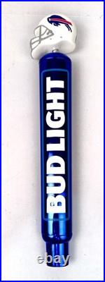 Bud Light Aluminum Logo Beer Tap Handle 12 Tall with Buffalo Bills topper
