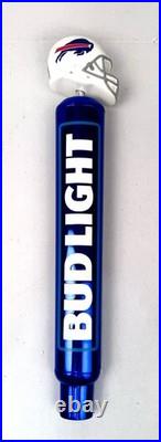 Bud Light Aluminum Logo Beer Tap Handle 12 Tall with Buffalo Bills topper
