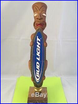 Bud Light Beer Tap Handle Rare Figural Tiki God Surfboard Beer Tap Handle